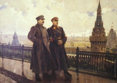 Герасимов А. М. И. В. Сталин и К. Е. Ворошилов в Кремле