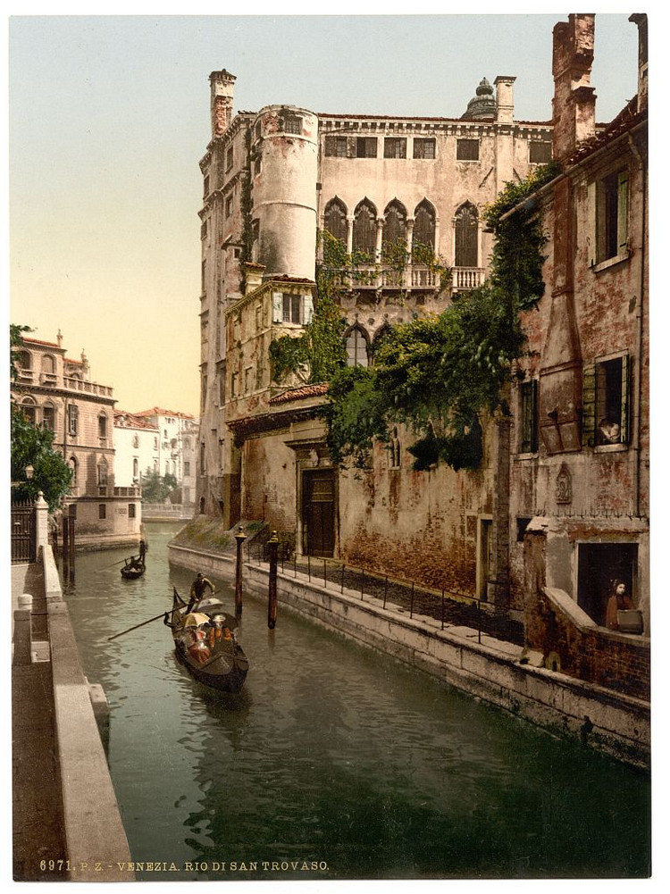 Цветные фотохромные ретро фотографии Венеция Италия 85