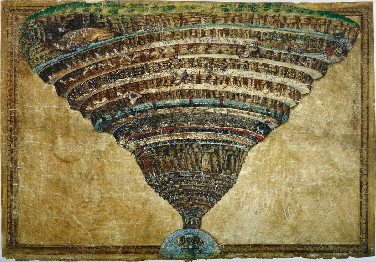 Карты Ада Данте от эпохи Возрождения до наших дней 1