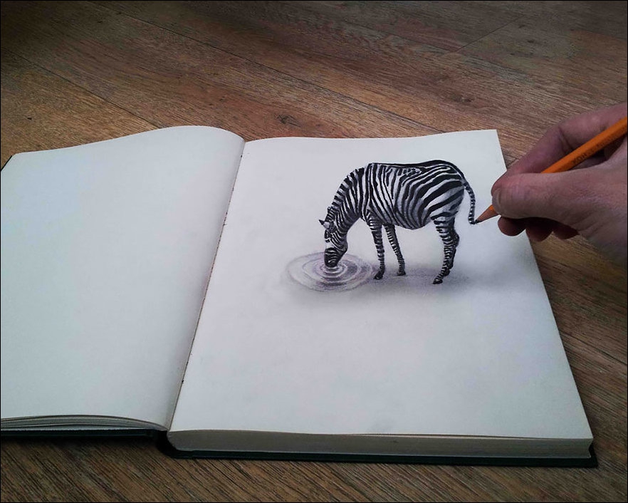 Потрясающие 3D-рисунки карандашом от Miralanim за 09 сентября 2014 карандаш, рисунки
