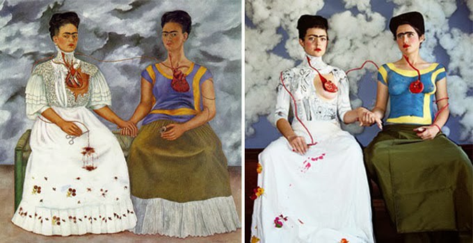 Фрида Кало "Две Фриды" картина, люди, репродукция