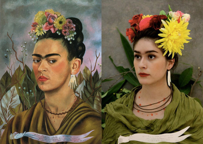 Фрида Кало "Автопортрет, посвященный Доктору Элоессеру" картина, люди, репродукция