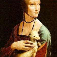 Схема вышивки «Дама с горностаем, Леонардо да Винчи»