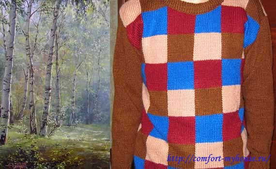 От пуловера до вязаных картин. Цветное вязание спицами