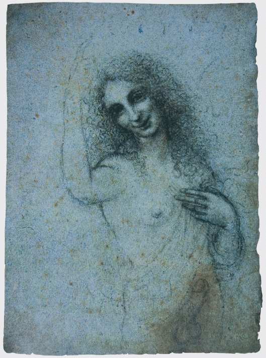 Леонардо да Винчи. Ангел во плоти. 1513-1516. Рисунок. Лувр, Париж.