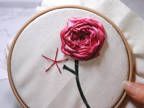 вышивка лентами цветы розы