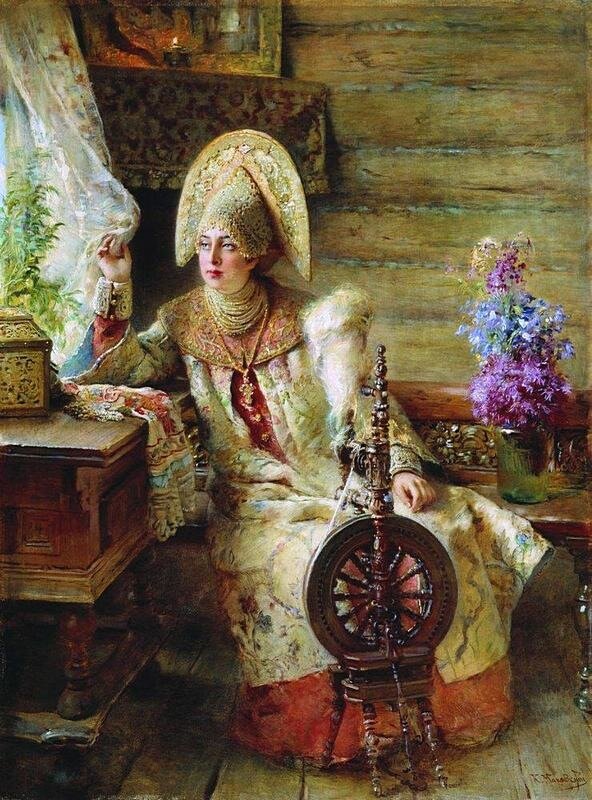 К.Е.Маковский Боярыня у окна с прялкой