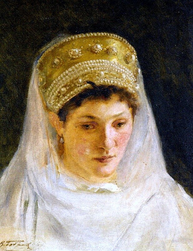 Виктор Алексеевич Бобров (1842 - 1918) Меланхолия невесты 1915