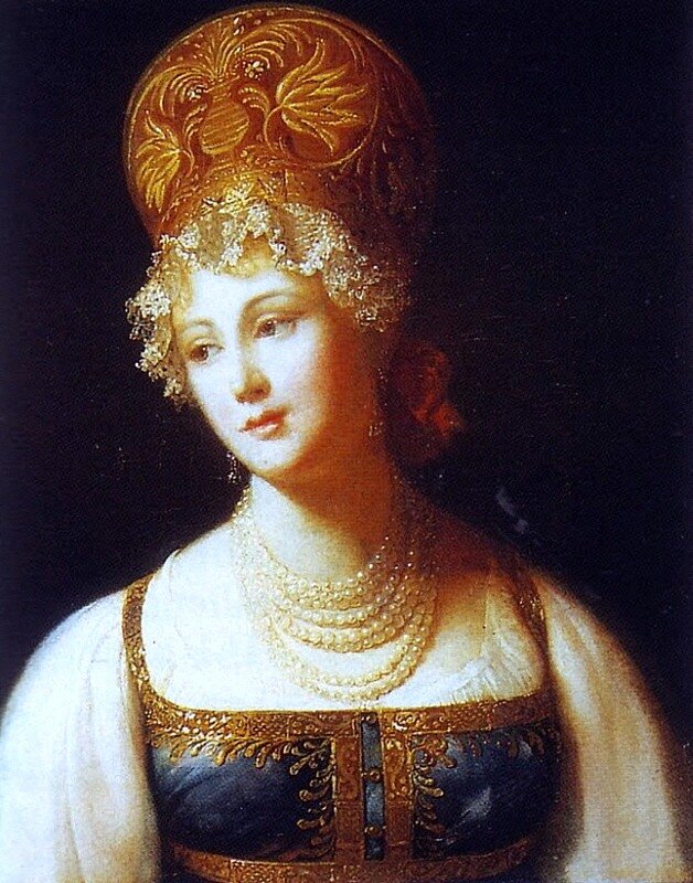 П. Барбье Портрет молодой женщины в русском сарафане 1817