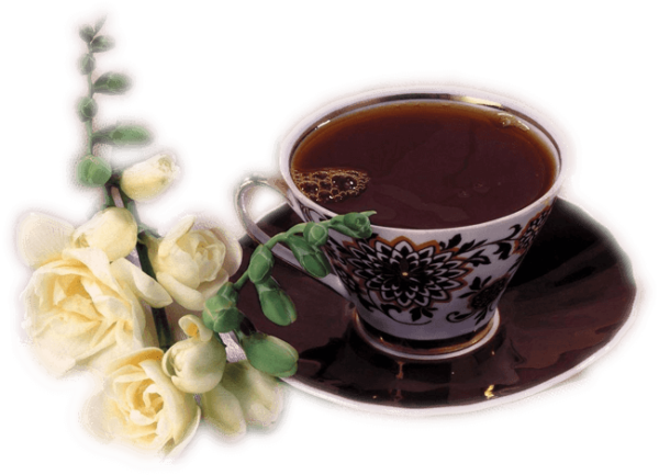 Кофе и цветы - картинки с Добрым утром