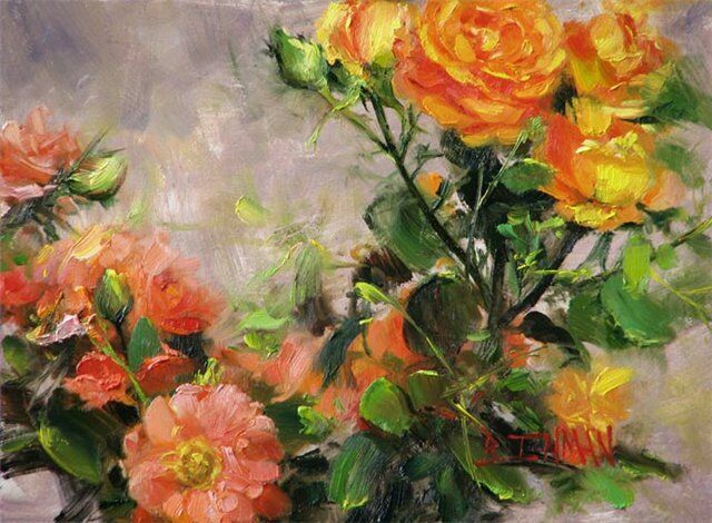 Сады роз в живописи