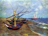 Ван Гог, Винсент Виллем. Рыбачьи лодки на берегу в Сен-Марье.