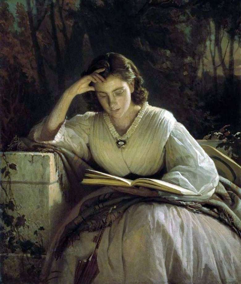 Описание картины Ивана Крамского «За чтением» (1863)