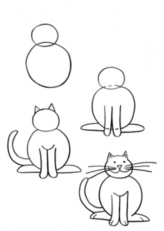 рисовать кошек