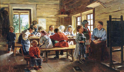 Сочинение по картине Маковского В.Е. В сельской школе (описание)