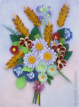Квиллинг картины цветы букеты