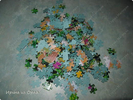 Мастер-класс Мозаика: МК - Создаем из пазлов картину Бумага Отдых. Фото 3