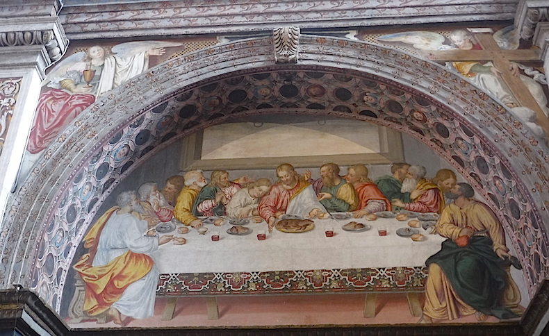фреска тайная вечеря и в базилике Сан-Маурицио