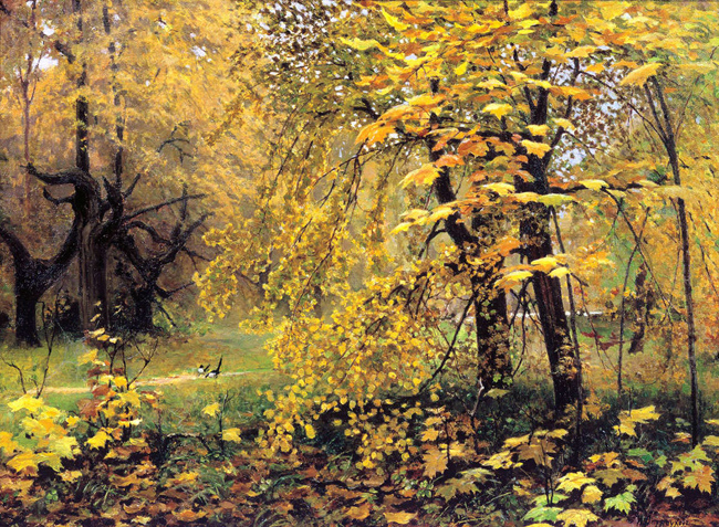 Сочинение-описание по картине И.С. Остроухова «Золотая осень»