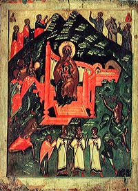 Собор Богоматери. Икона. Псков, первая половина 15 века.