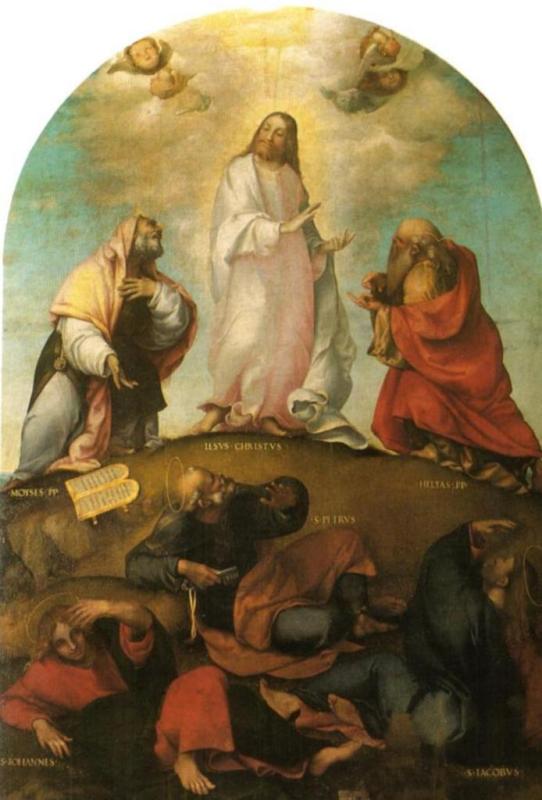 Преображение Христа - Лоренцо Лотто (ок. 1513, Пинакотека, Реканати)