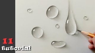 Как нарисовать реалистичные капли воды?! Очень простой рисунок.