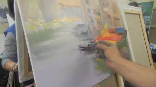 Игорь Сахаров, живопись мастихином, уроки рисования маслом