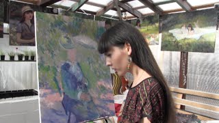 Копия картины Ренуара, импрессионизм, художник Фания Сахарова