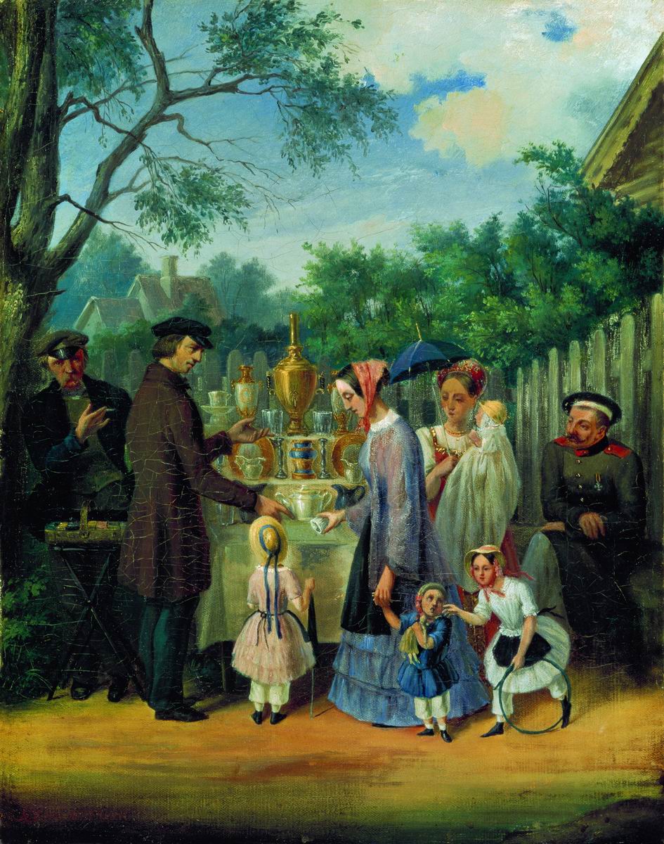 В увеселительном саду (Уличная сценка). 1850–1860