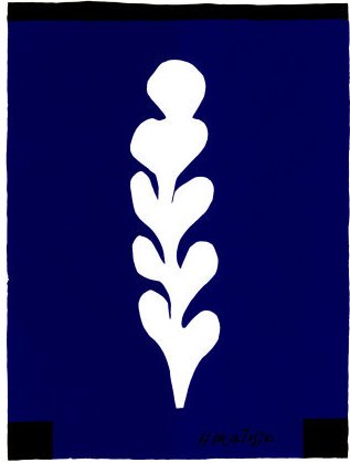 White-Palm-on-Blue-Poster