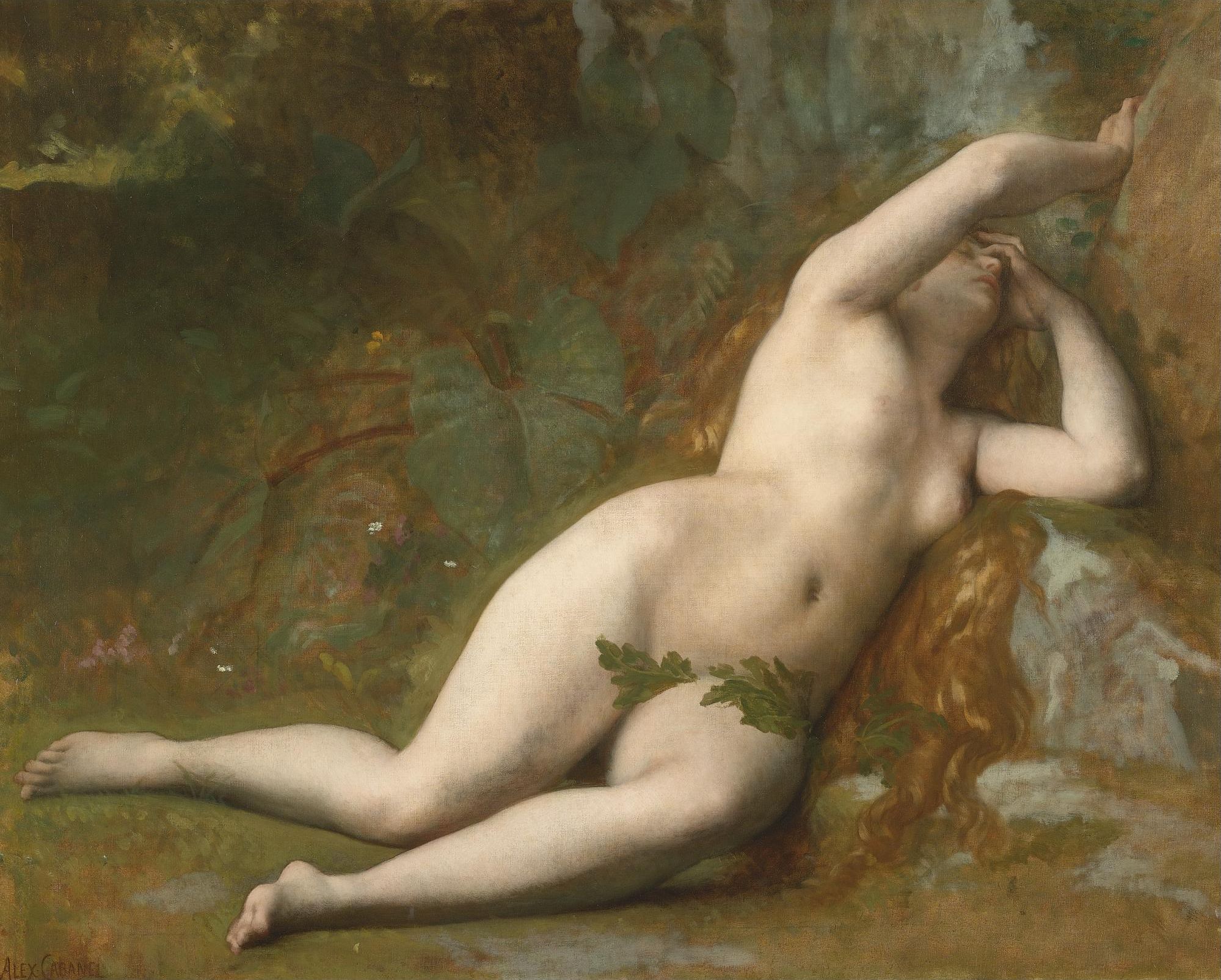 Alexandre Cabanel, 1824-1889. Ева после падения. 75.5 х 96 см. Частная коллекция.