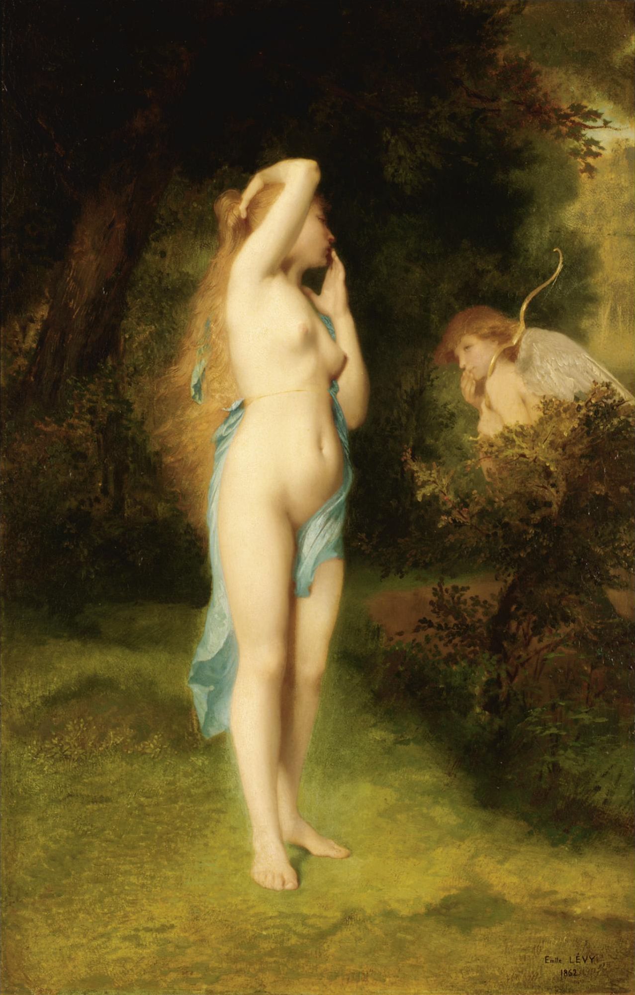 Emile Levy, 1826-1890. Венера и Амур. 60.5 х 39 см. Частная коллекция