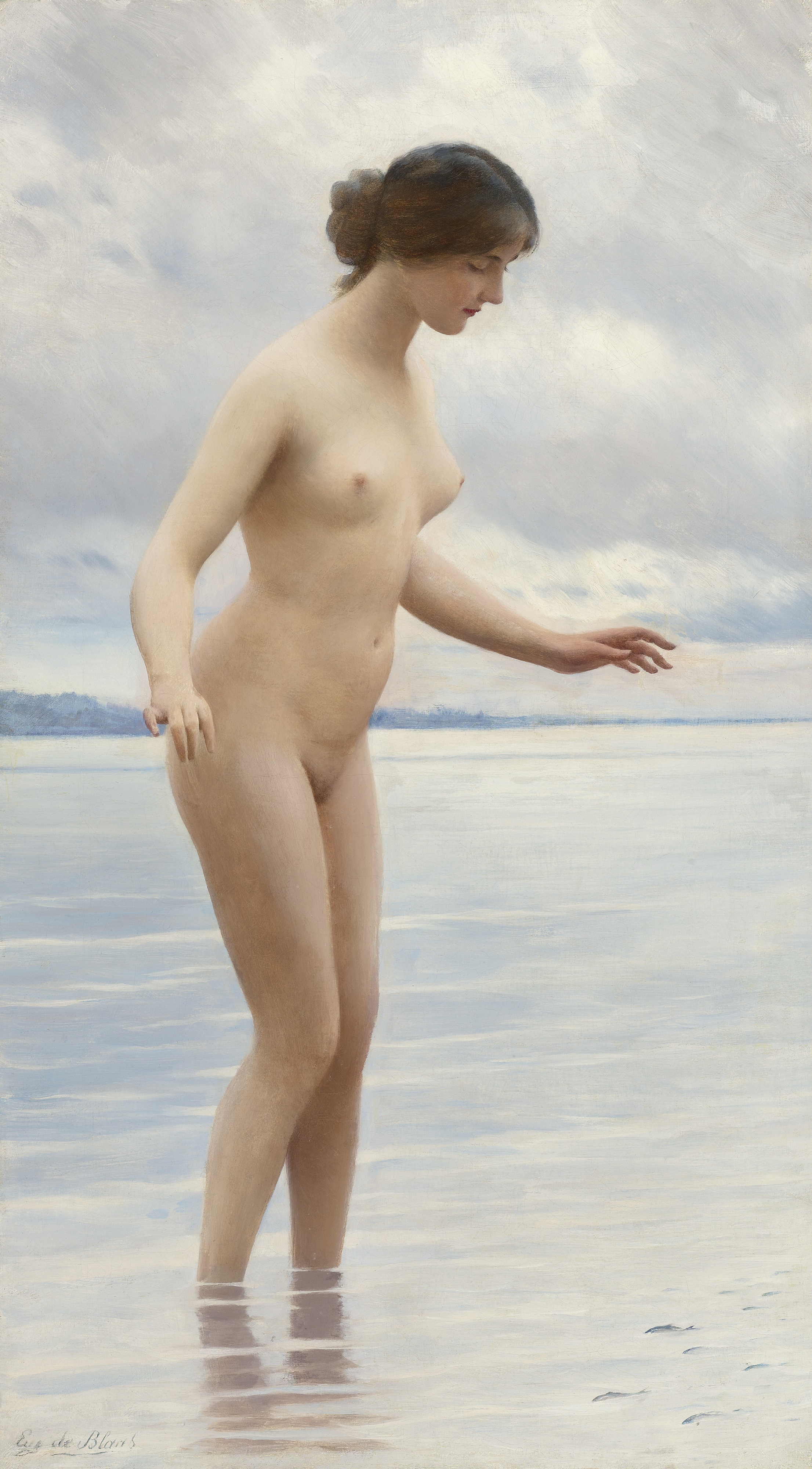 Eugen von Blaas, 1843-1931. В воде. 80.3 х 45 см. Частная коллекция