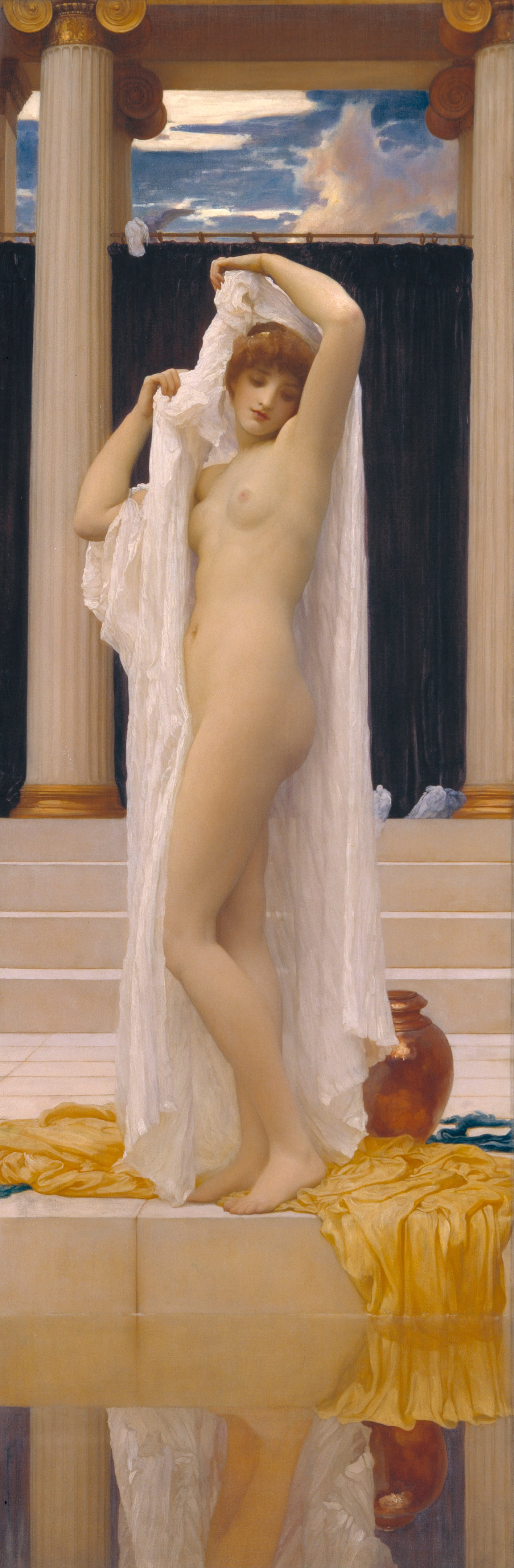 Frederick Leighton, 1830-1896. Купание Психеи. 189.2 х 62.2 см. Лондон, галерея Тейт