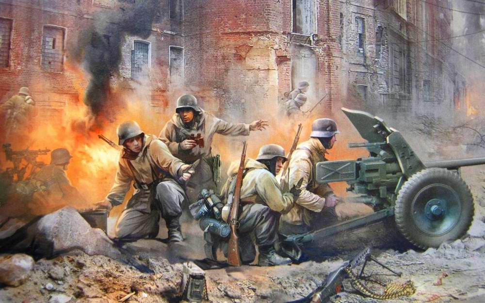 Немецкие артиллеристы с противотанковой пушкой ПАК-36 (Иван Хивренко)
