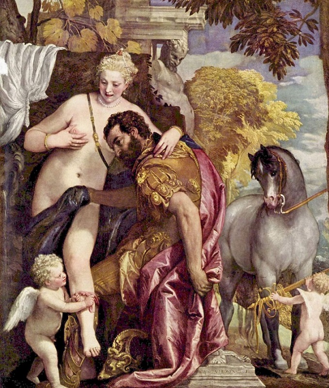 9. Марс и Венера, связанные любовью. Паоло Веронезе. 1570-е.jpg