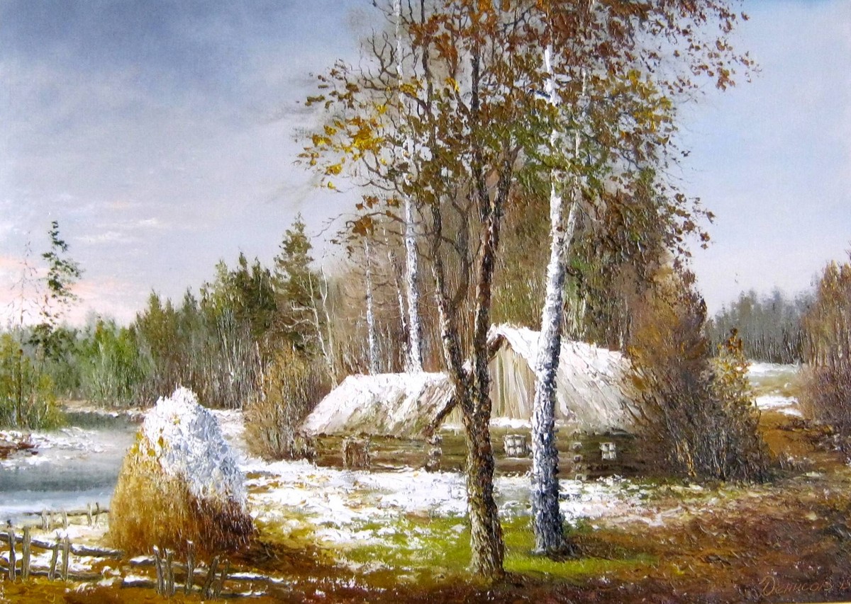 Картины Василия Денисова с русскими пейзажами
