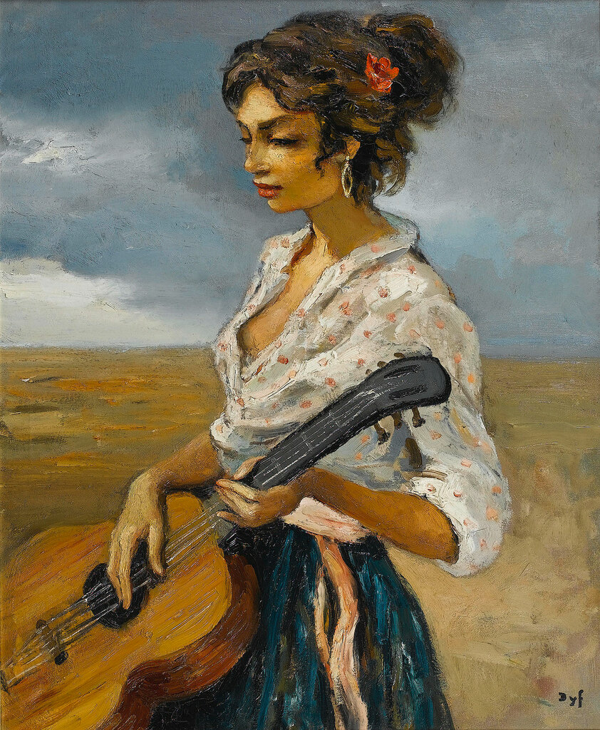 Rosette, Gypsy with Guitar, 1956.jpeg