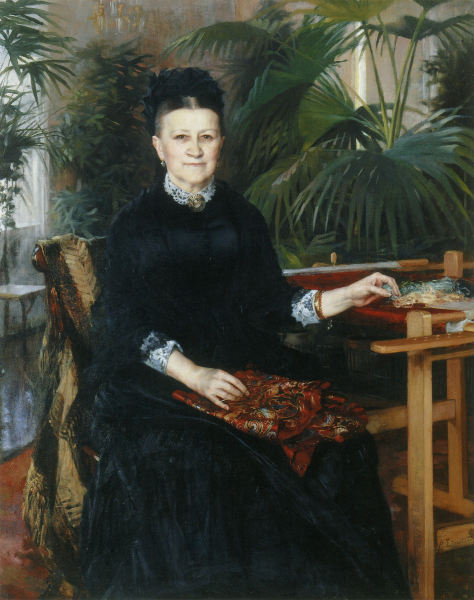 Edelfelt, Albert | Kauppaneuvoksetar Anna Sinebrychoffin Muotokuva (1884)