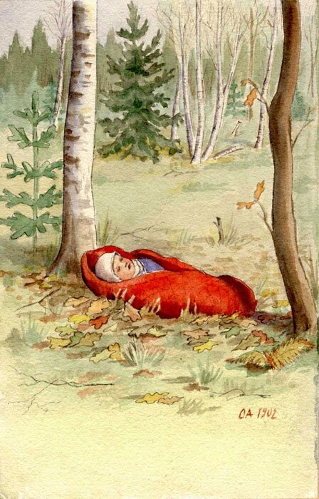Найденный в лесу ребёнок, 1902 год.