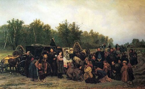 Встреча иконы. 1878, Савицкий, Константин Аполлонович, (1844-1905 гг.)