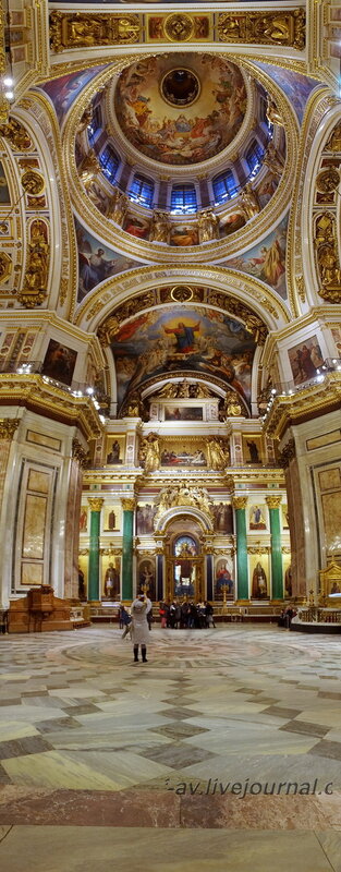 Исаакиевский собор внутри (собор преподобного Исаакия Далматского), Санкт-Петербург
