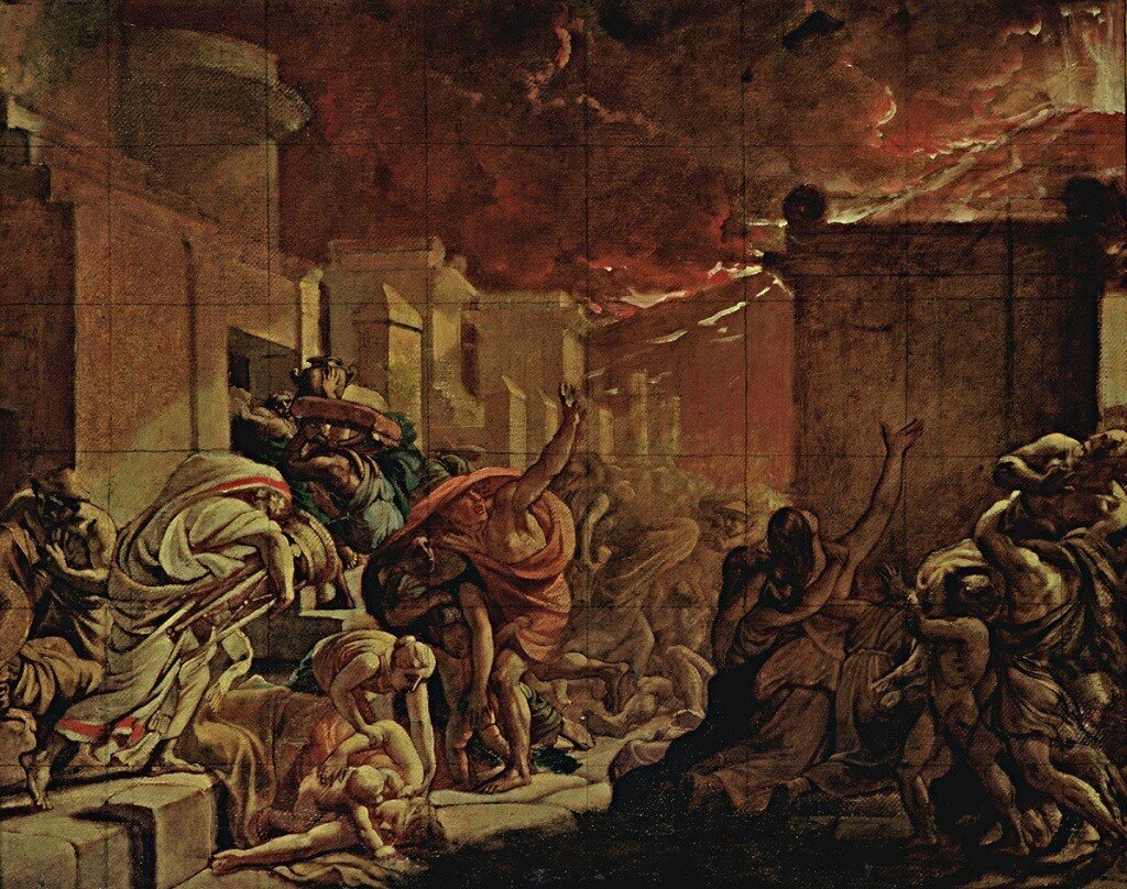 Последний день Помпеи. 1827-1830 Эскиз 58 x 76 см Государственная Третьяковская галерея, Москва