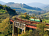 Поезд на железнодорожном мосту | Фото