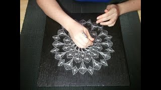 Гипнотизирующая картина. How to make hypnotic picture. String art