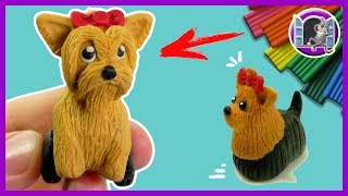 ЙОРКШИРСКИЙ ТЕРЬЕР 🐶 Собака для кукол 🐱🎈 ЛЕПИМ ИЗ ПЛАСТИЛИНА | Видео Лепка