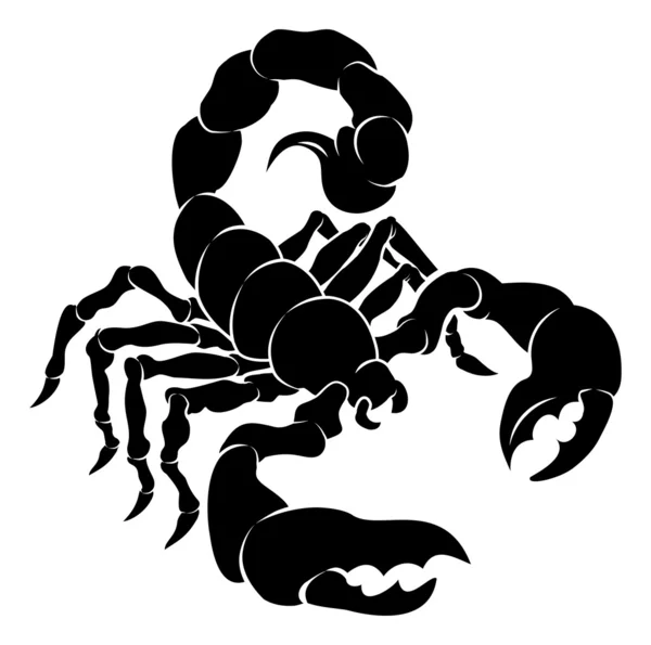 Стилизованные Скорпион Иллюстрация — стоковый вектор