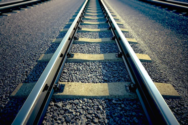 Прямой железной дороги — стоковое фото