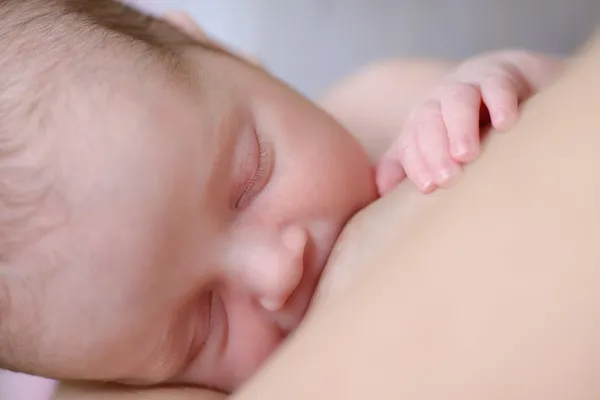 Питание новорожденных — стоковое фото