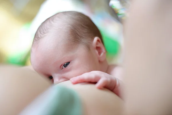 Грудного вскармливания новорожденных — стоковое фото